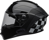 Bell-star-dlx-mips-ece-street-helmet-lux-checkers-matte-gloss-black-white-clear-shield-left
