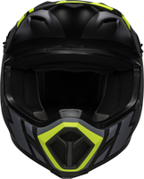Bell-mx-9-mips-dirt-helmet-strike-matte-gray-black-hi-viz-front