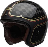 Bell-custom-500-carbon-culture-helmet-rsd-checkmate-matte-gloss-black-gold-front-left