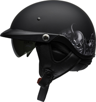 Bell-pit-boss-cruiser-helmet-roses-matte-black-gunmetal-left