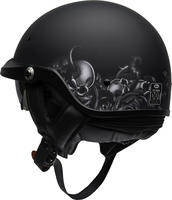 Bell-pit-boss-cruiser-helmet-roses-matte-black-gunmetal-back-left