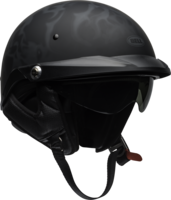 Bell-pit-boss-cruiser-helmet-flames-matte-black-gray-front-right