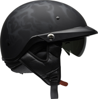 Bell-pit-boss-cruiser-helmet-flames-matte-black-gray-right