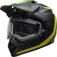 Bell-mx-9-adventure-snow-electric-shield-helmet-switchback-matte-black-flo-green-front-left