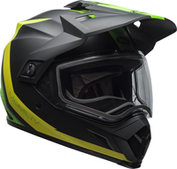 Bell-mx-9-adventure-snow-dual-shield-helmet-switchback-matte-black-flo-green-front-right