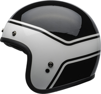 Bell-custom-500-culture-helmet-streak-gloss-black-white-left