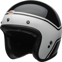 Bell-custom-500-culture-helmet-streak-gloss-black-white-front-left