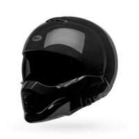 Bell-broozer-modular-street-motorcycle-helmet-gloss-black-front-left