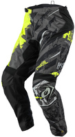 2021_oneal_element_youth_pants_ride_black_neon_yellow_front