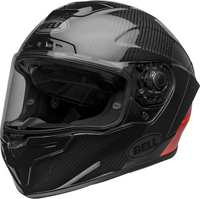 Bell-race-star-flex-dlx-street-helmet-carbon-lux-matte-gloss-black-red-front-left-clear-shield