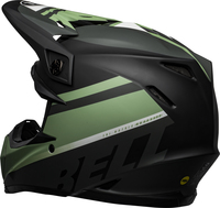 Bell-moto-9-mips-dirt-helmet-prophecy-matte-black-dark-green-back-left