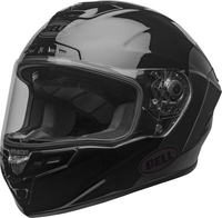 Bell-star-dlx-mips-street-helmet-lux-checkers-matte-gloss-black-root-beer-front-left-clear-shield