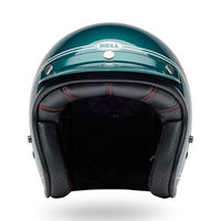 Bell-custom-500-street-motorcycle-helmet-steve-mcqueen-riverside-metallic-green-front