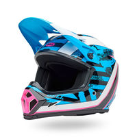 Bell-mx-9-mips-dirt-motorcycle-helmet-breakdance-blue-pink-front-left